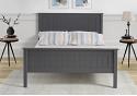 4ft6 Double Torre Dark grey painted wood bed frame, high foot end panel 3